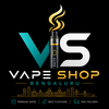Logo of Vape Shop Bengaluru with a vape device and city skyline illustration on a black background.